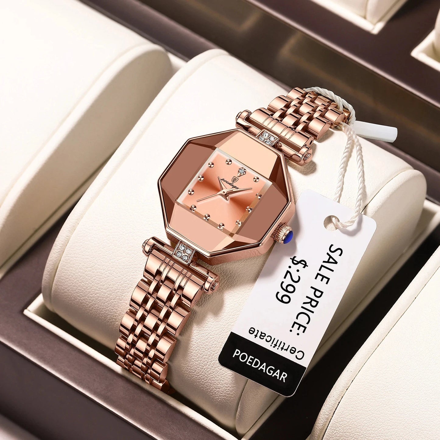 Starry Dial Luxury Diamond Steel Strap Dress Business Watches for Women Fashion