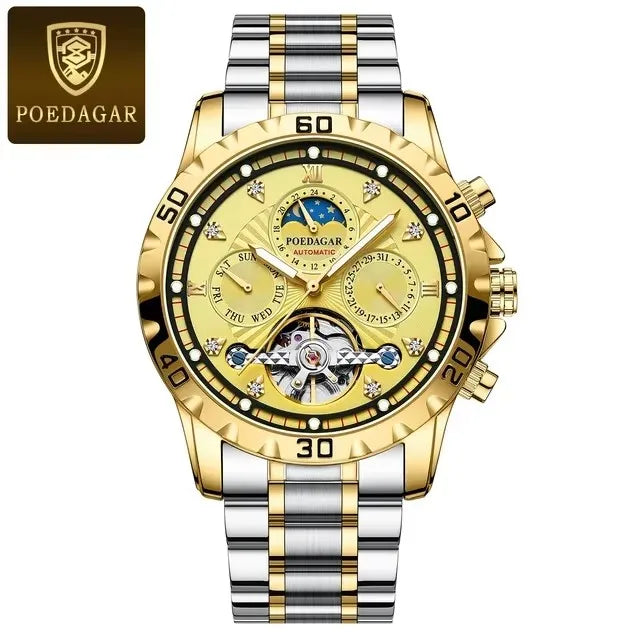 Charm Montre Reloj Hombre Gold Diamond Mechanical Watche