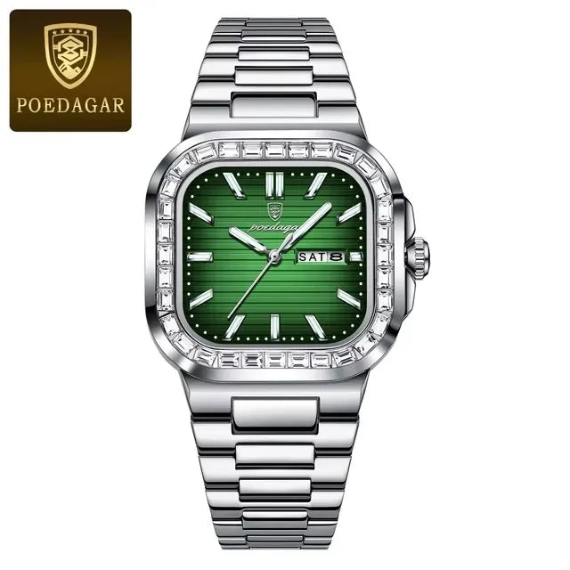 New Luxury Gold Blue Quartz Watch for Men
