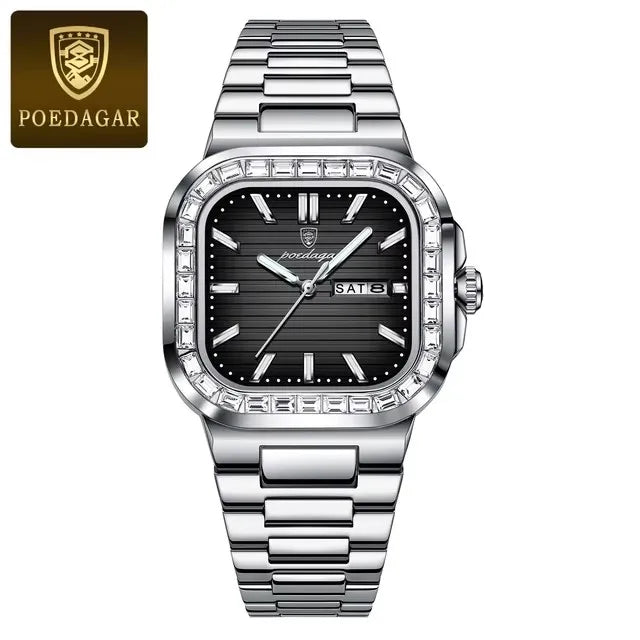 New Luxury Gold Blue Quartz Watch for Men