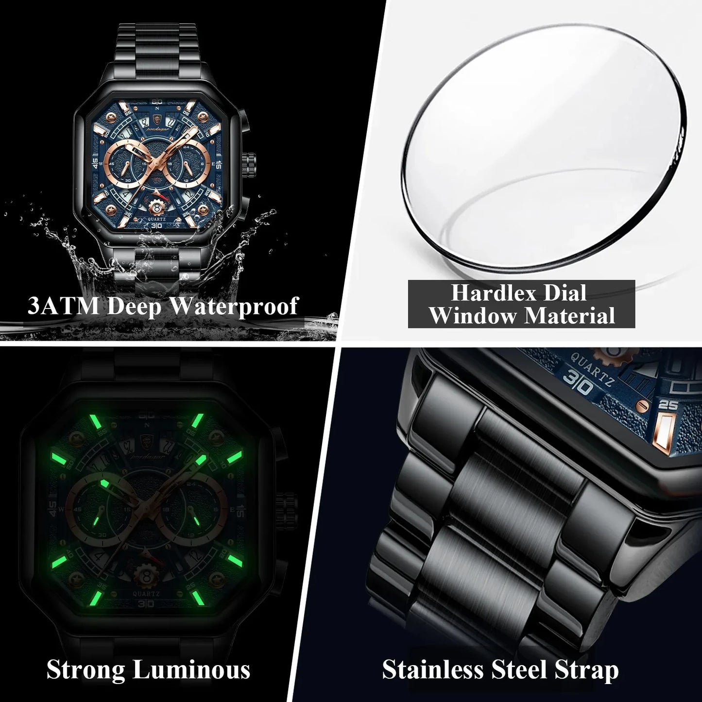 Strap Sports Quartz Men's Business Watche