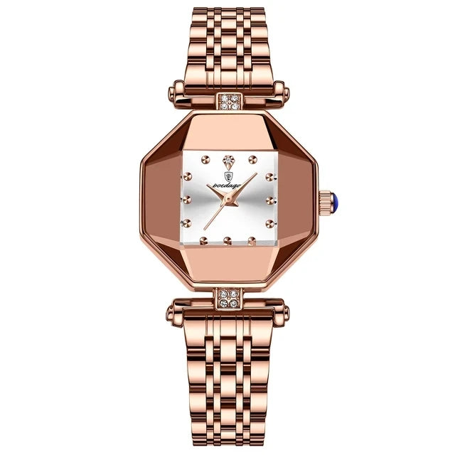 Starry Dial Luxury Diamond Steel Strap Dress Business Watches for Women Fashion