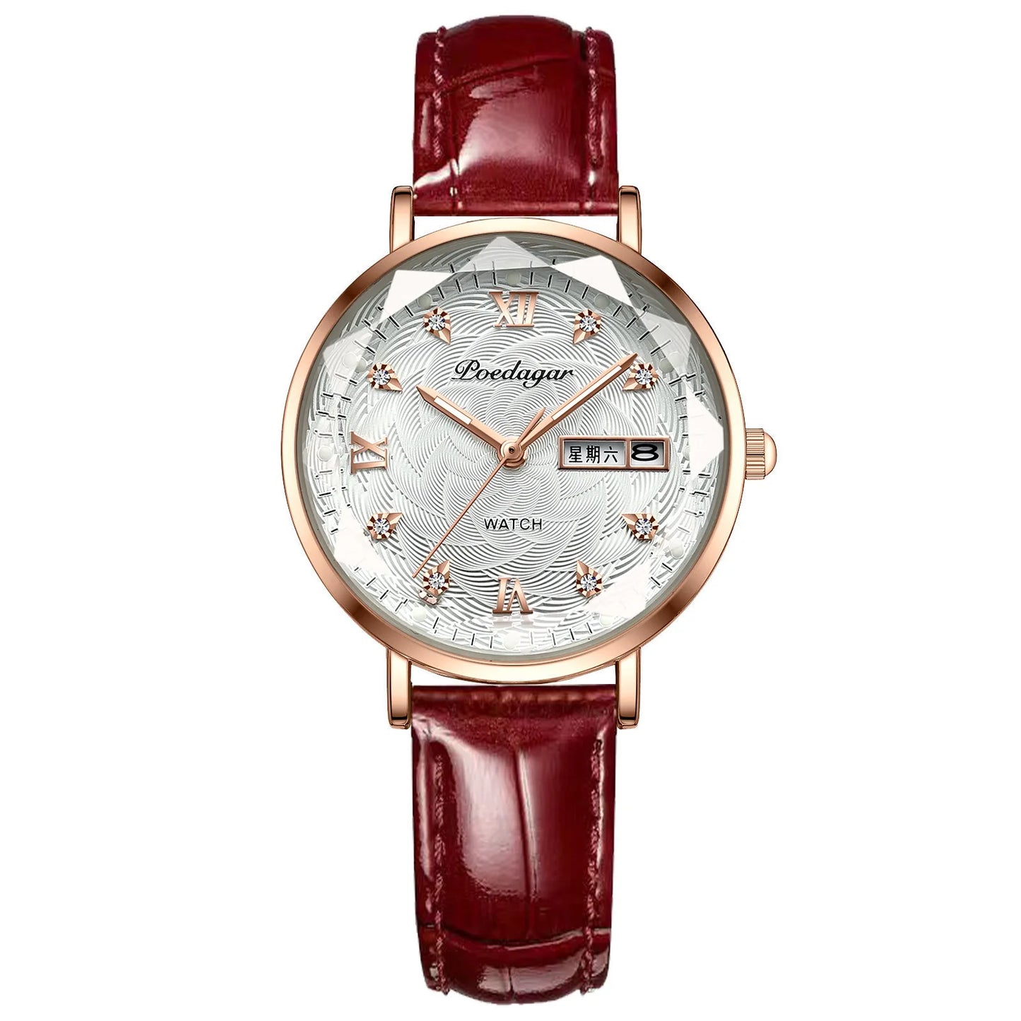 Women New Luxury Bracelet Simple Rose Gold Stainless Steel Wristwatch