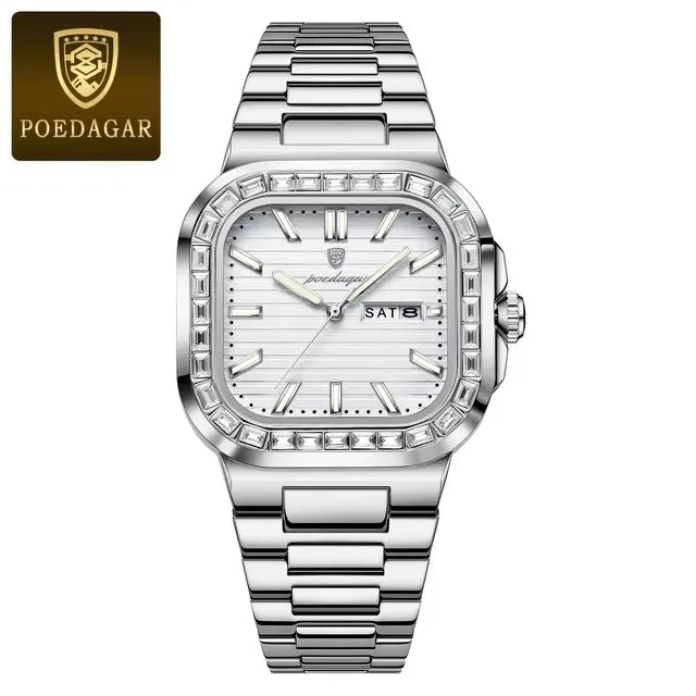 New Luxury Gold Blue Quartz Watch for Men
