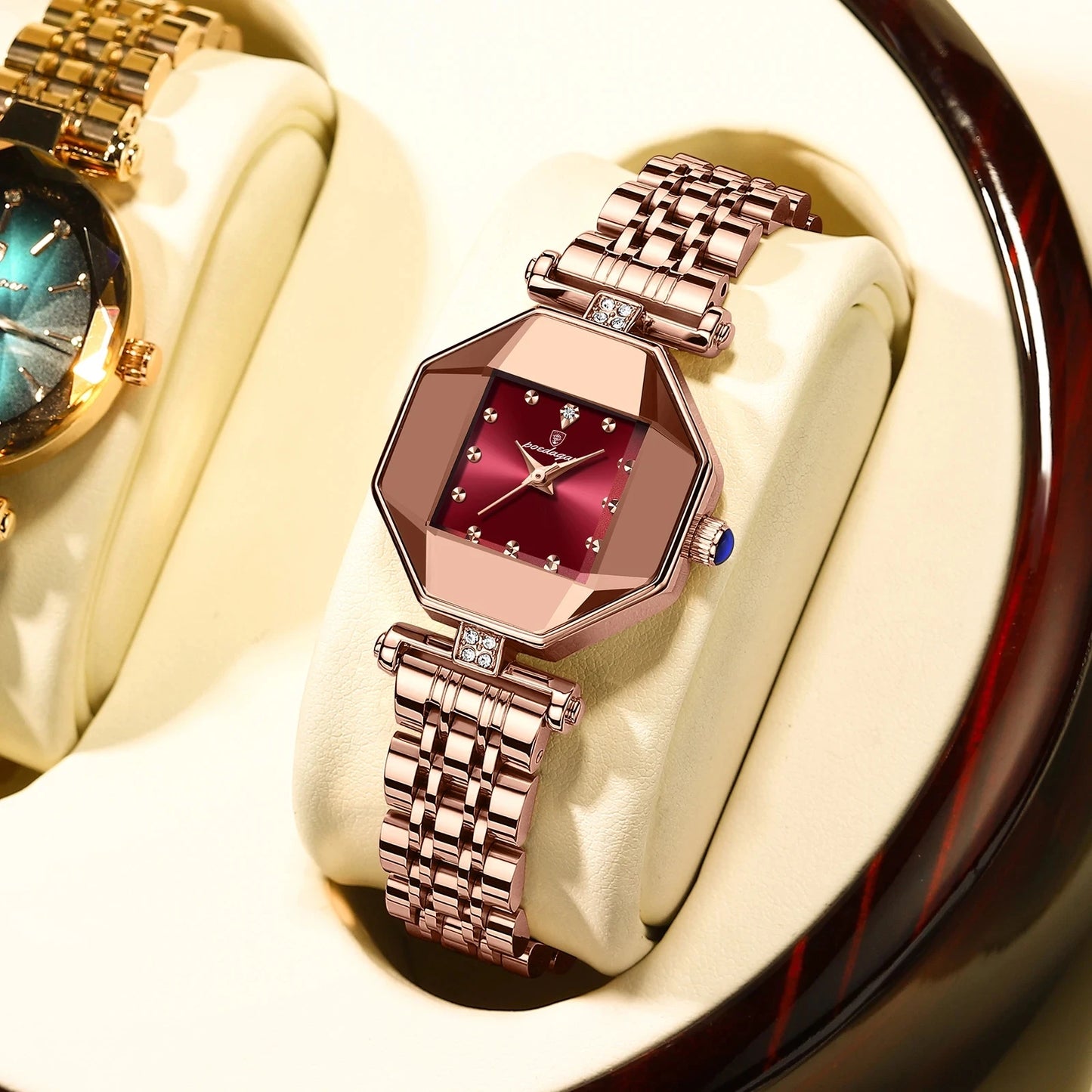 Starry Dial Luxury Diamond Steel Strap Dress Business Watches for Women Fashion