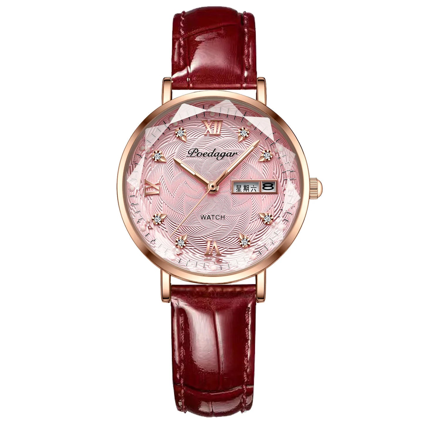 Women New Luxury Bracelet Simple Rose Gold Stainless Steel Wristwatch