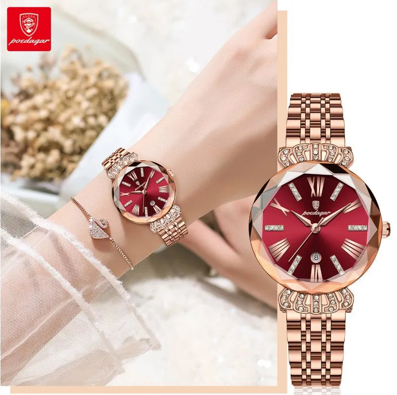 Luxury Quartz Wristwatch High Quality Diamond Bracelet Steel Ladies Watches Relogio Feminino