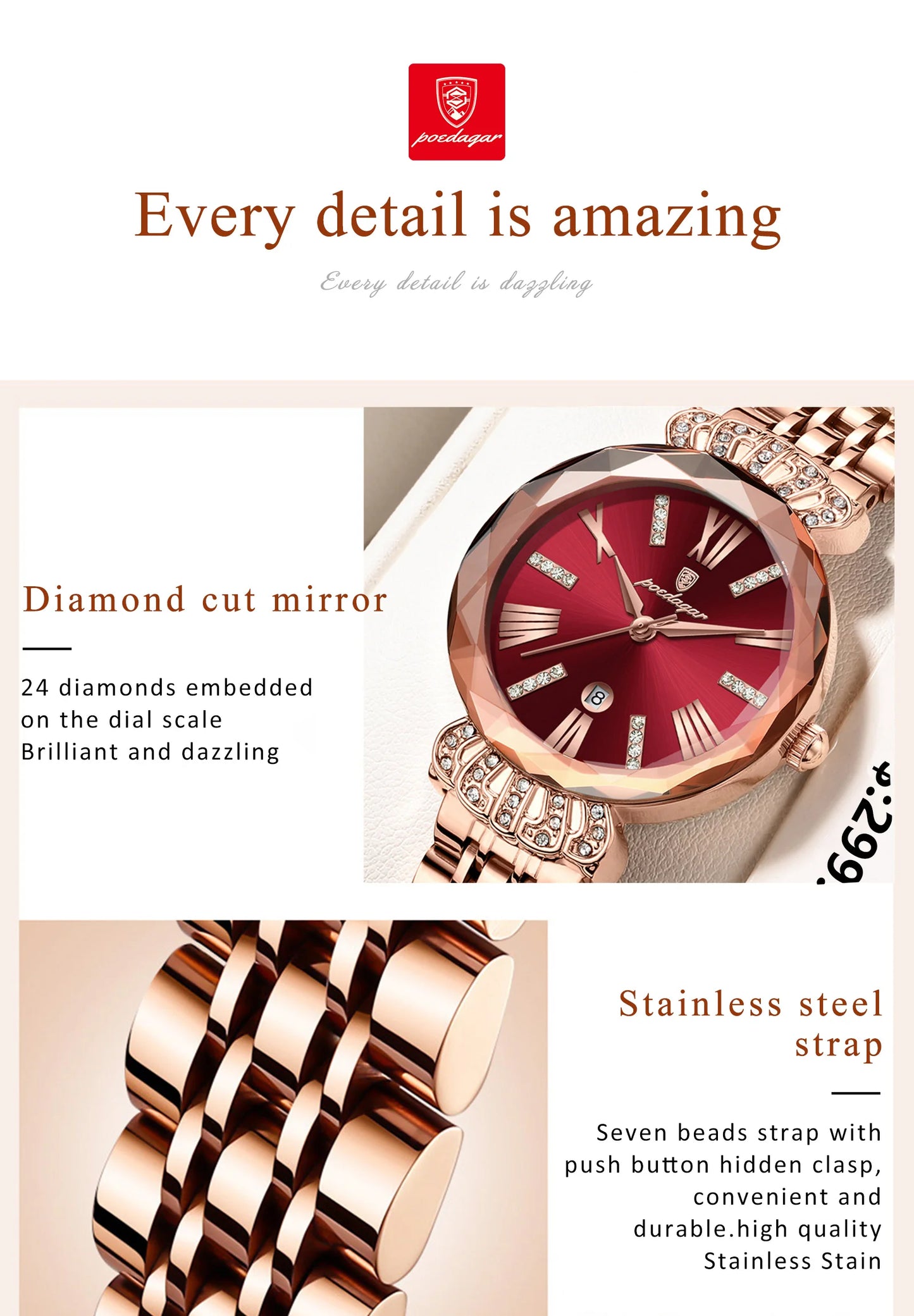 Luxury Quartz Wristwatch High Quality Diamond Bracelet Steel Ladies Watches Relogio Feminino