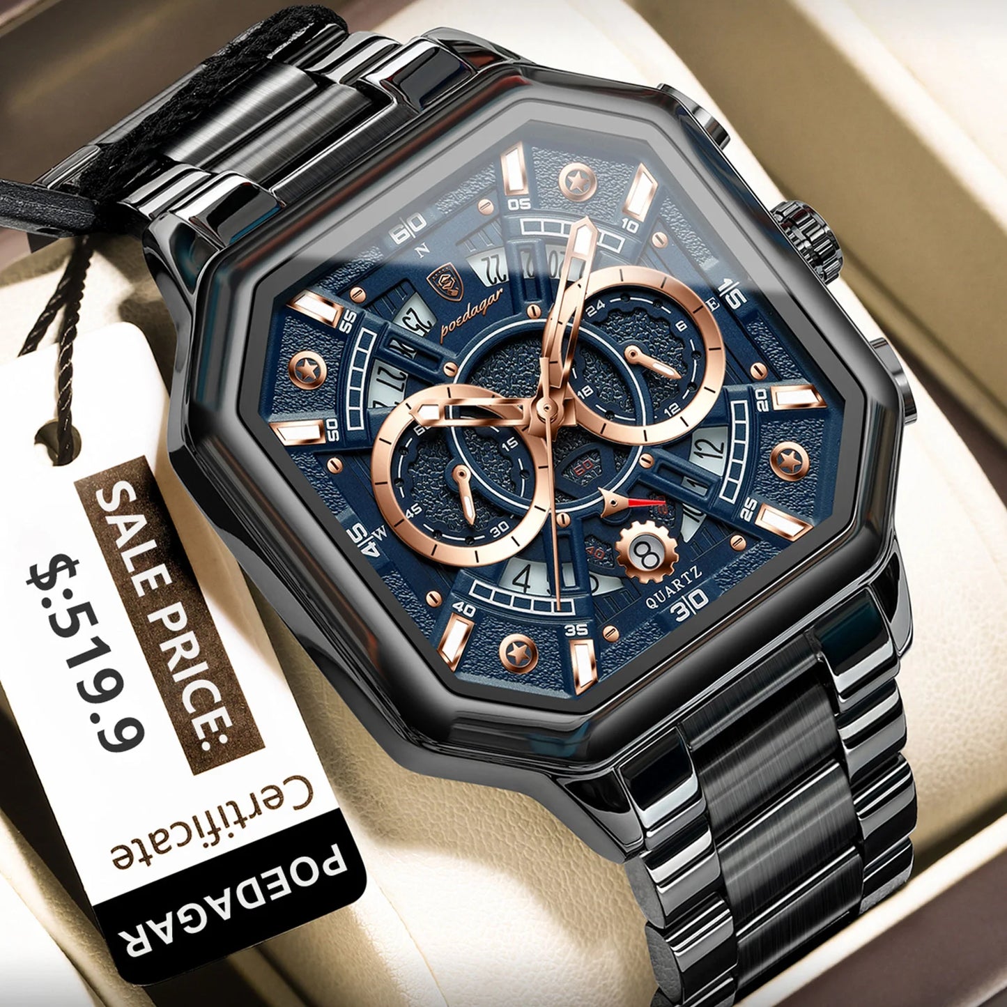 Strap Sports Quartz Men's  Business Watche