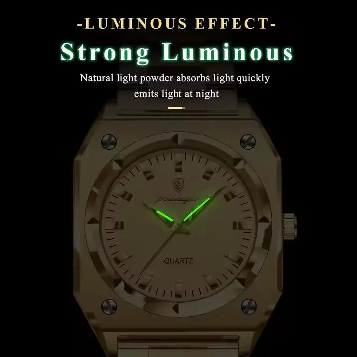 Luxury Gold Elegant Square Ladies Watch