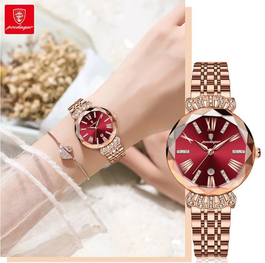 Luxury Quartz Wristwatch High Quality Diamond Bracelet Steel Ladies Watches Relogio Feminino