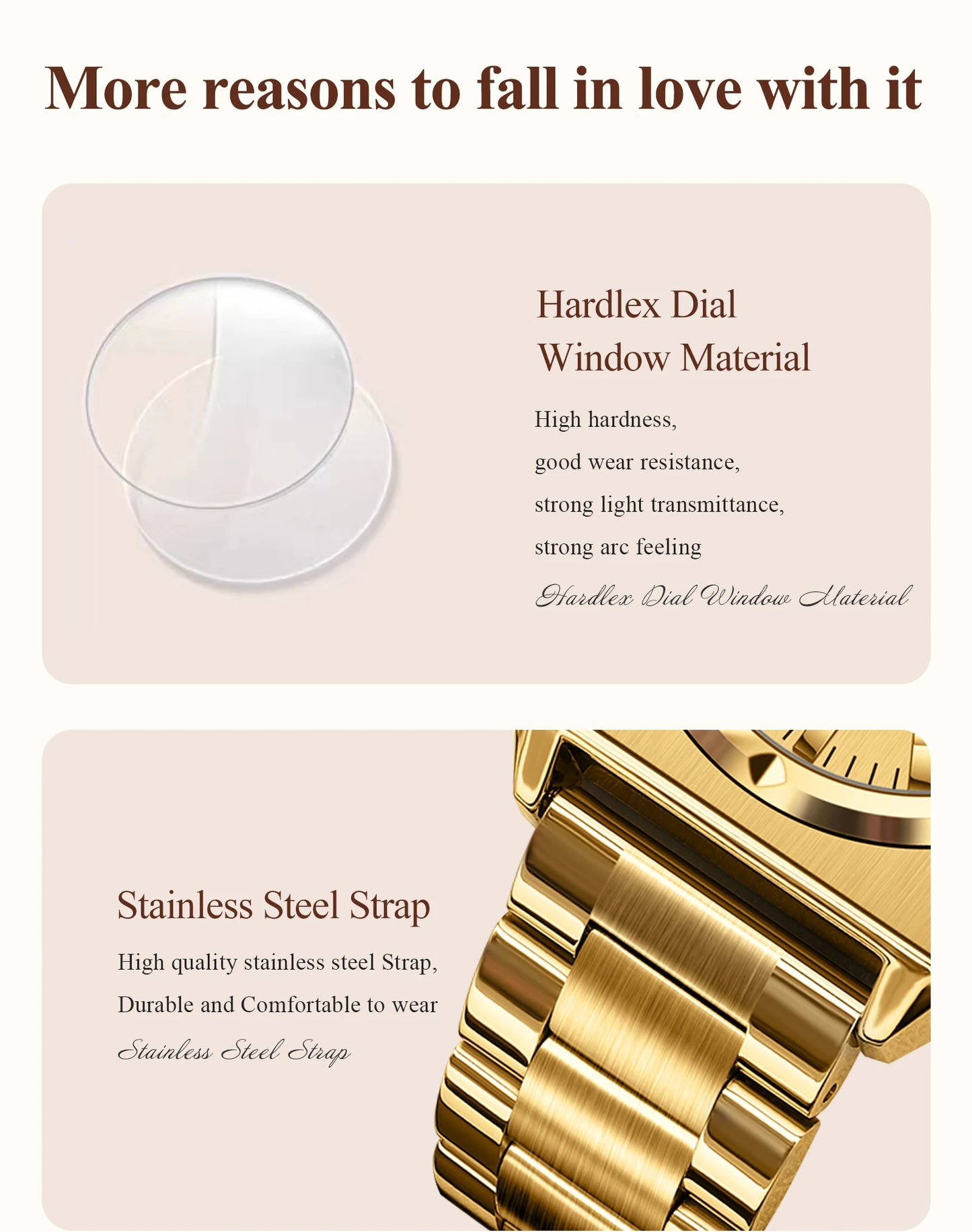 Luxury Gold Elegant Square Ladies Watch